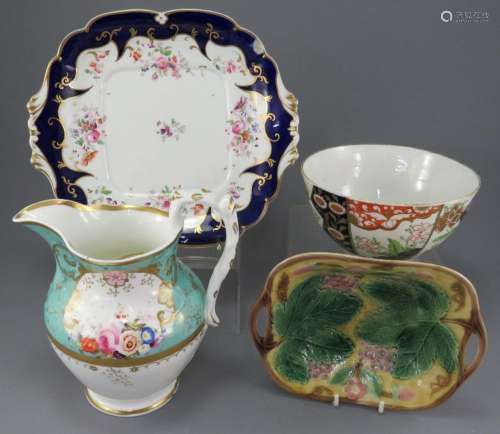 A group of mainly early nineteenth century porcelain wares, ...