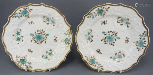 A pair of early nineteenth century porcelain hand-painted Ri...