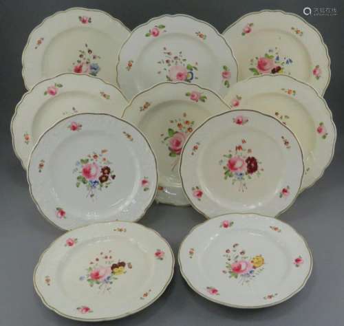A group of early nineteenth century porcelain hand-painted D...