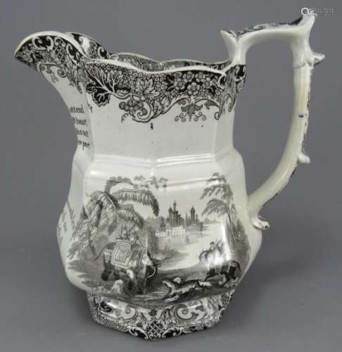 An early to mid-nineteenth century Staffordshire black and w...