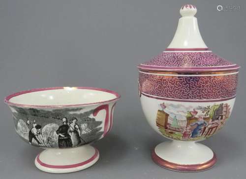 An early nineteenth century pearlware transfer-printed pink ...