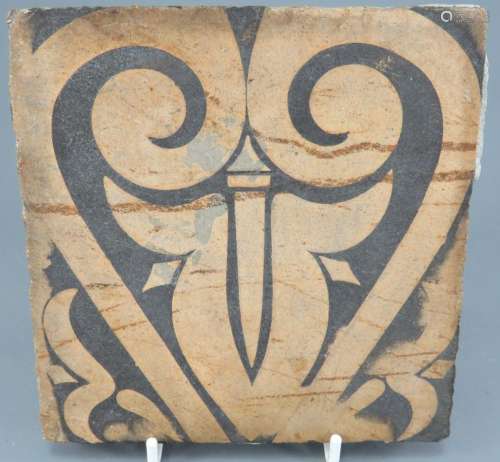 A late nineteenth century Poole Pottery encaustic-style tile...