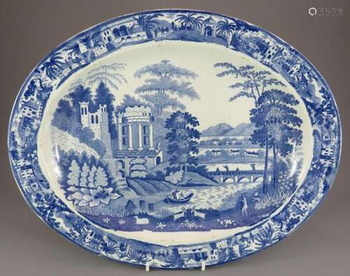 An early nineteenth century blue and white transfer-printed ...