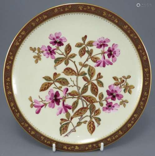 A late nineteenth century Royal Crown Derby porcelain floral...