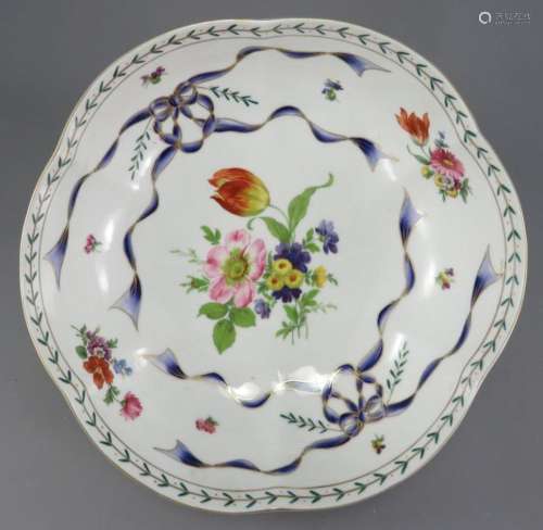 An early twentieth century porcelain floral decorated large ...