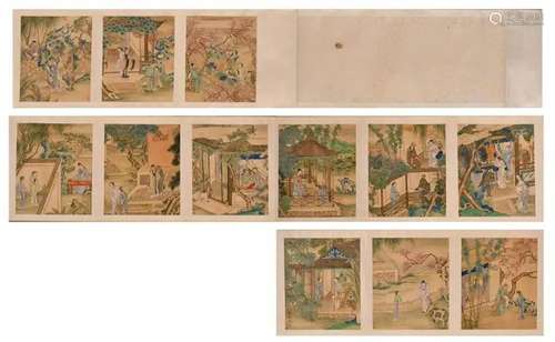 After Gu Ximei(1763-1837) Hand Roll of 12 Pages