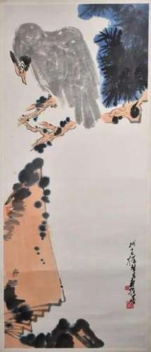 After Pan Tianshou (1897-1971) Pine and Eagle