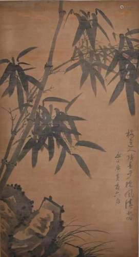 After Wu Zhen (1280-1354) Bamboo Hanging Scroll