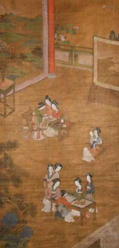 Unknown Artist Figures Hanging Scroll