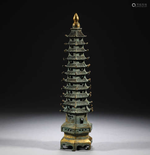 中國古代，銅鎏金舍利塔