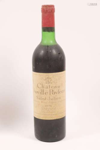 Une bouteille de Château Léoville Poyferré (Saint Julien) 19...