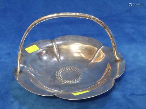 JAPANESE STERLING SILVER HANDLED BOWL, MARKED CHIYODAYA, WIT...