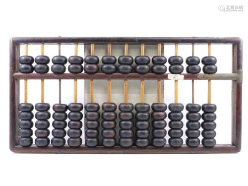 VINTAGE CHINESE ABACUS SOLID ROSEWOOD ABACUS