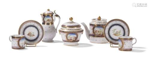BordeauxPartie de service à thé en porcelaine comprenant une...