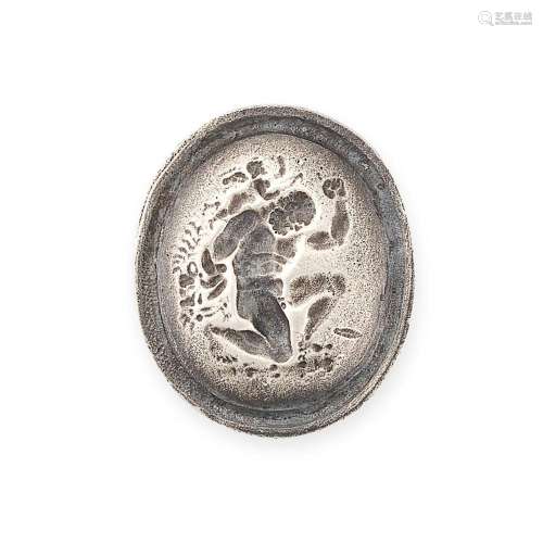 A SILVER INTAGLIO depicting Hercules conquered by love with ...