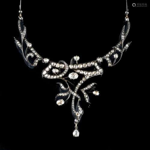 An Antique Diamond Necklace.