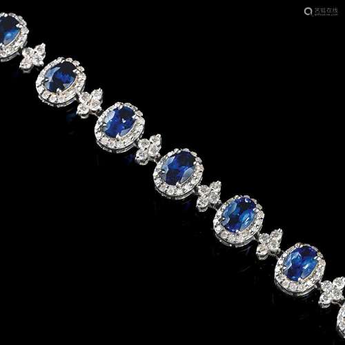 A Sapphire Diamond Bracelet.