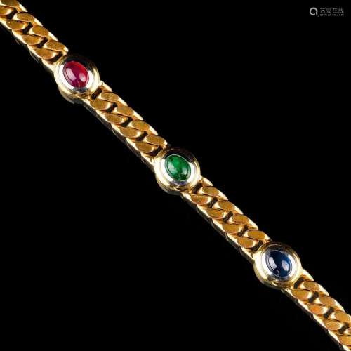 A Bracelet with Gemstones.