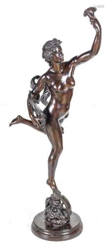 SIGNED CIBARDIE, FRENCH BRONZE SCULPTURE, H 70", W 16&q...