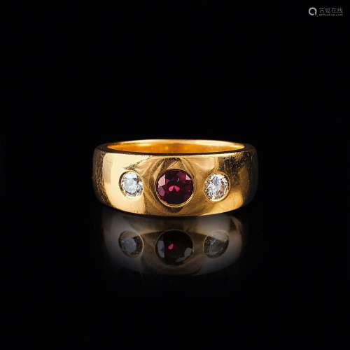 Juwelier Wilm A Ruby Diamond Ring.