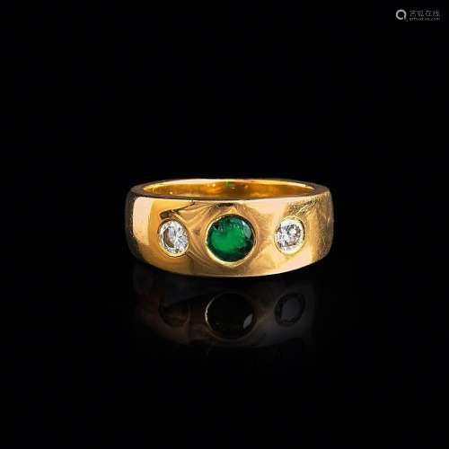 Juwelier Wilm An Emerald Diamond Ring.