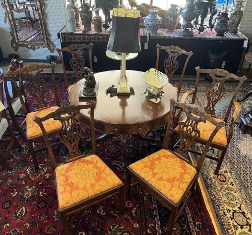 MAHOGANY CHIPPENDALE STYLE DINING CHAIRS, SET OF SIX, CIRCA ...