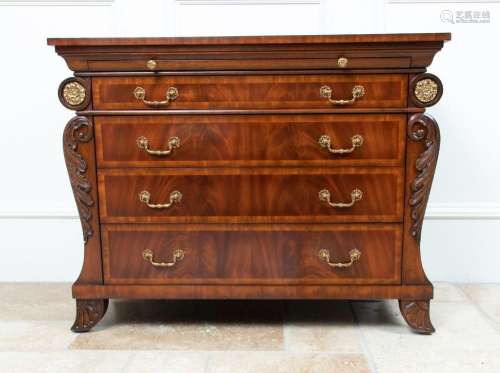 MAITLAND-SMITH MAHOGANY CHEST, H 32", W 40", D 19&...