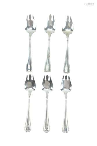 GORHAM  OLD FRENCH  STERLING SILVER ICE CREAM FORKS, 6 PCS, ...