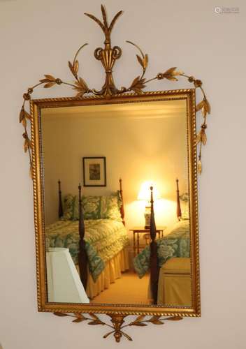 FEDERAL STYLE GILT WOOD MIRROR, H 52", W 31".