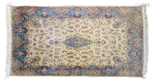 KERMAN PERSIAN ORIENTAL RUG C 1950 W 8 7" L 12 4"