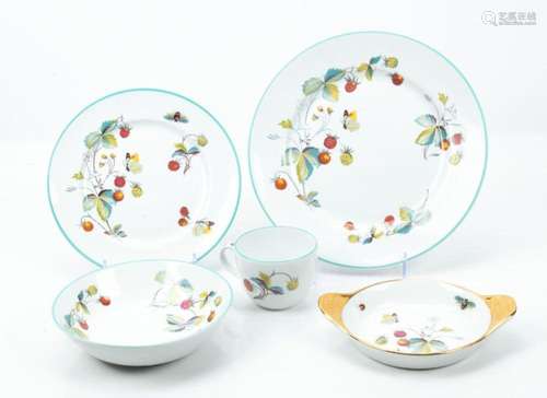 ROYAL WORCESTER  STRAWBERRY FAIR  PORCELAIN DINNER SERVICE, ...