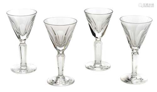 WATERFORD  SHEILA  CUT CRYSTAL CORDIAL GLASSES, 12 PCS, H 3 ...
