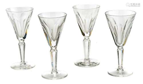 WATERFORD  SHEILA  CUT CRYSTAL SHERRY GLASSES, 12 PCS, H 5.5...