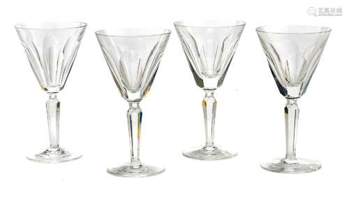 WATERFORD  SHEILA  CUT CRYSTAL CLARET WINE GLASSES, 13 PCS, ...