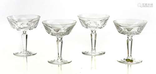 WATERFORD  SHEILA  CUT CRYSTAL CHAMPAGNE GLASSES, 13 PCS, H ...