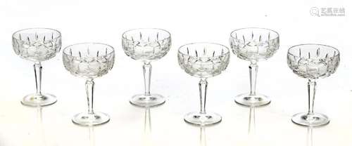 GORHAM CRYSTAL CHAMPAGNE GLASSES, 12 PCS, H 5.5", DIA 4...