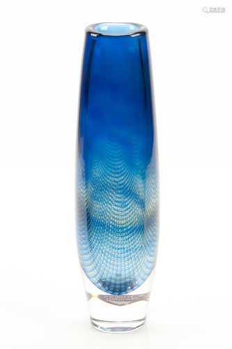 SVEN PALMQVIST FOR ORREFORS (SWEDISH) KRAKA ART GLASS VASE, ...