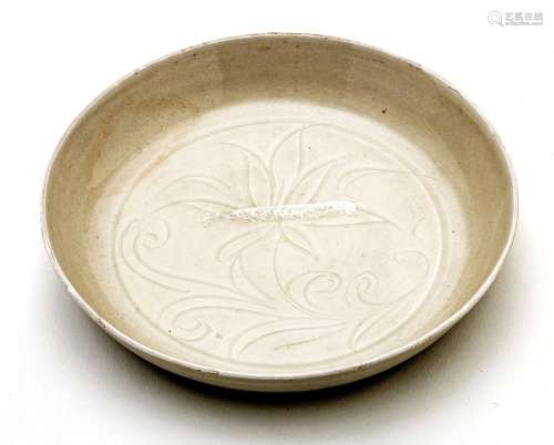 CHINESE PORCELAIN DING-WARE BOWL, H 1", DIA 6"