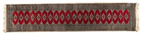 BOKHARA HAND WOVEN ORIENTAL RUNNER W 2 5" L 11 1"