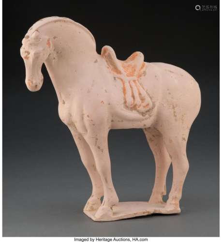 A Chinese Pottery Figure of a Horse 11-1/2 x 11-1/2 x 3-3/4 ...