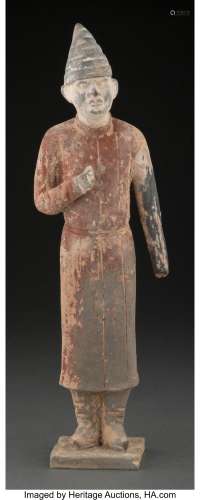 A Chinese Pottery Figure of a Sogdian Groom, Tang Dynasty 14...