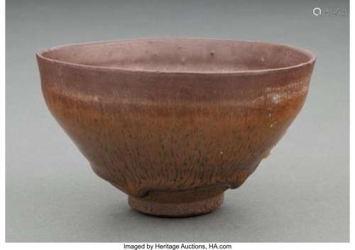 A Chinese Jian Hare's Fur Tea Bowl, Song Dynasty 2-3/4 x...