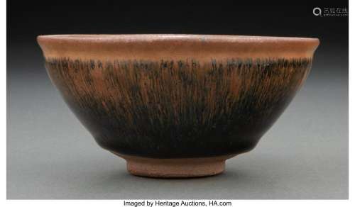 A Chinese Jian Hare's Fur Tea Bowl, Song/Yuan Dynasty 2-...