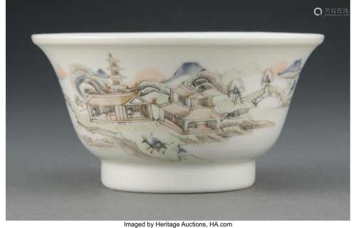 A Chinese Famille Rose and Grisaille Decorated Bowl, Qing Dy...