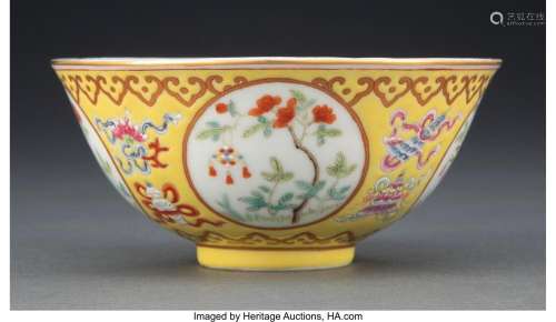 A Chinese Enameled Porcelain Bowl, Republic Period Marks: ei...