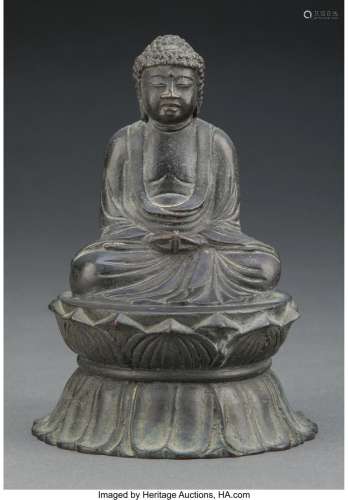A Japanese Bronze Buddha, 19th century Marks: two-character ...