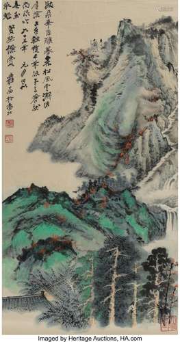 Zhang Daqian (Chinese, 1899-1983) Landscape Ink and color on...