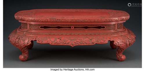 A Japanese Lacquer Low Table 6-3/4 x 20-1/4 x 14 inches (17....
