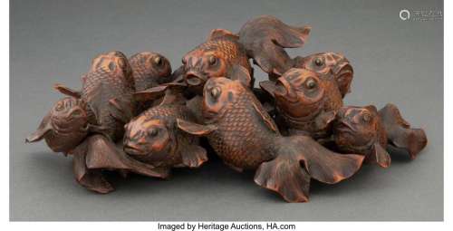 Chikusai (Japanese, late 18th-early 19th century) Goldfish, ...
