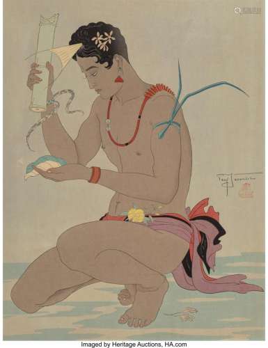 Paul Jacoulet (French, 1902-1960) Le Betel 'Yap' Woo...